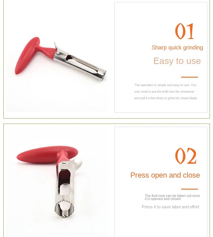 Edelstahl-Apfelentkerner