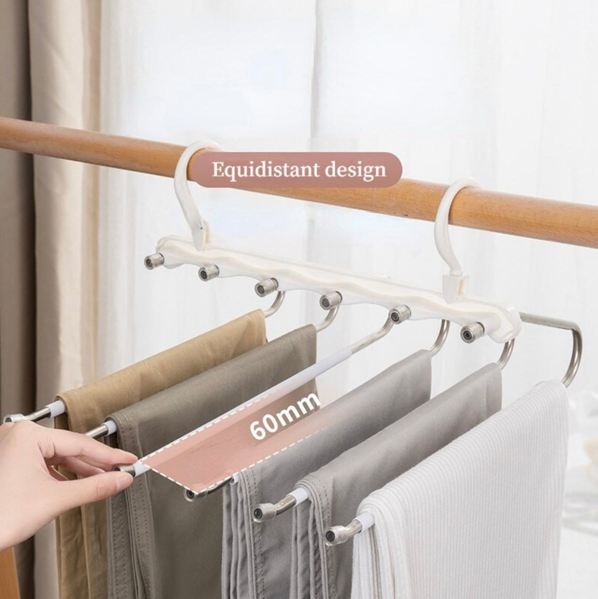 SteelSleek™ Hosenorganizer – Halten Sie Ihren Kleiderschrank jeden Tag faltenfrei und perfekt ordentlich