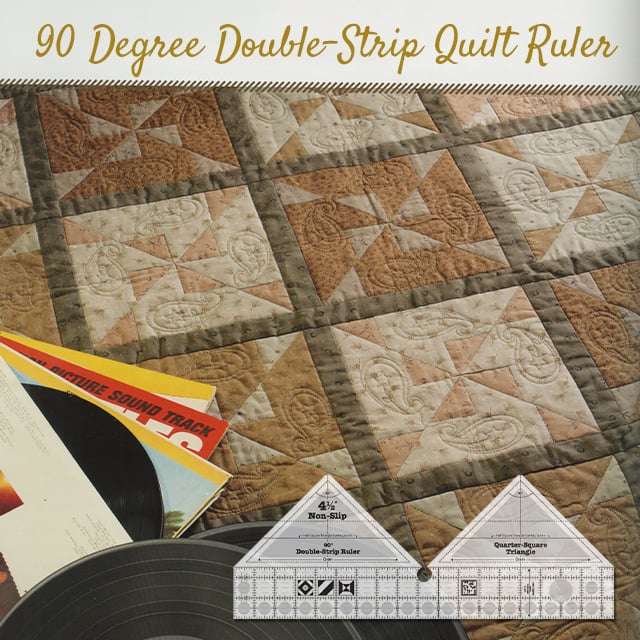 QuiltPro™ - 90-Grad Doppelstreifen-Steppmaß