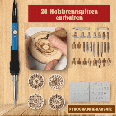 PyroCraft Pro™ - Professionelles Gravurset: Lassen Sie Ihrer Kreativität freien Lauf!
