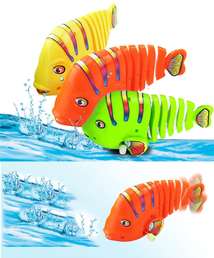 1+1 GRATIS | Wind-Up Wiggle Fisch Spielzeug – Wackelspaß für Babys