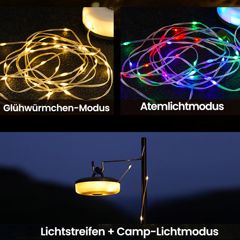 AmbienceStrip™ - Wasserdichte tragbare verstaubare Lichterkette für den Außenbereich