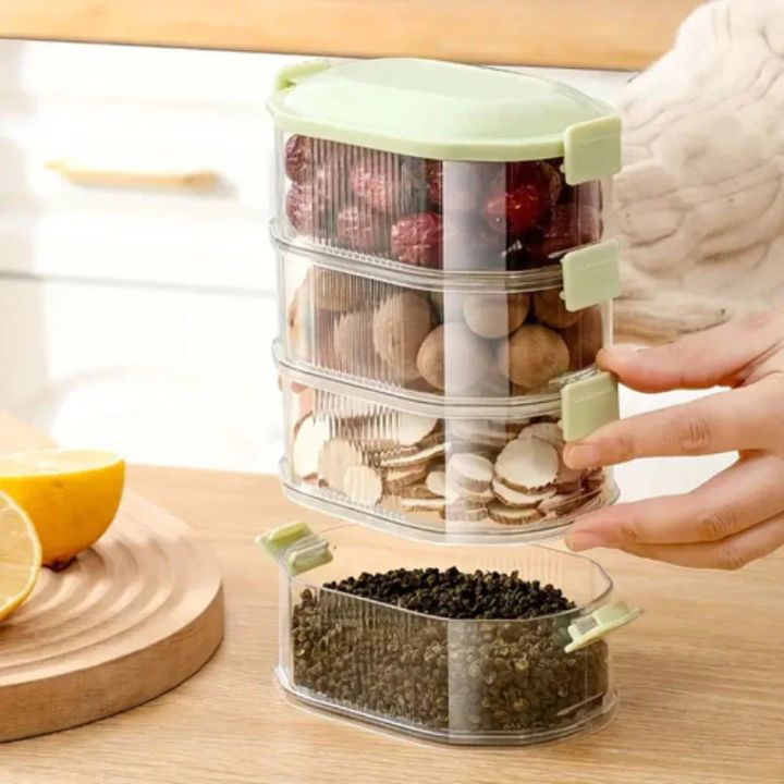 Stapelbare mehrschichtige Gewürzbox (5 Stück)