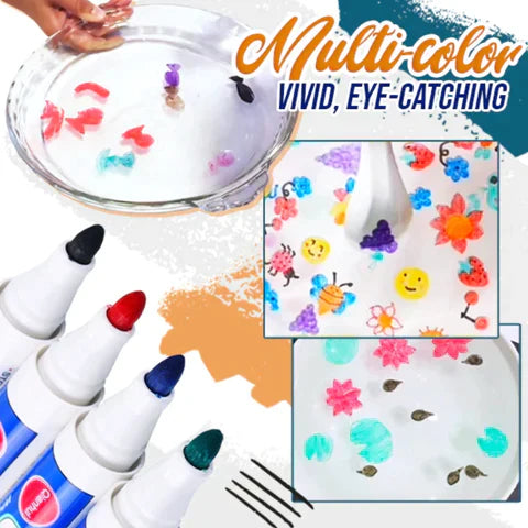 Magische schwimmende Malerei im Wasser