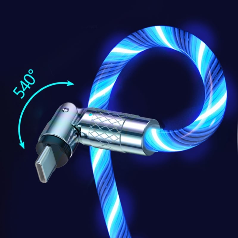 Leuchtendes 540° drehbares Datenkabel – Hochwertiges & schnelles Laden