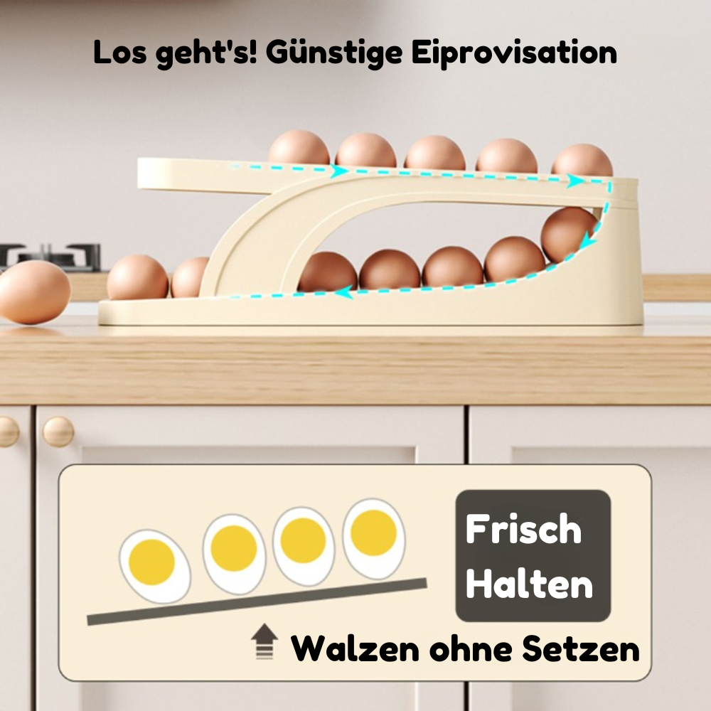 1+1 GRATIS | EggScroller™ Eier mühelos frisch halten und Ihren Kühlschrank ordentlich behalten