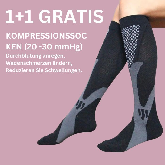 Hoch abgestufte Kompressionsstrümpfe