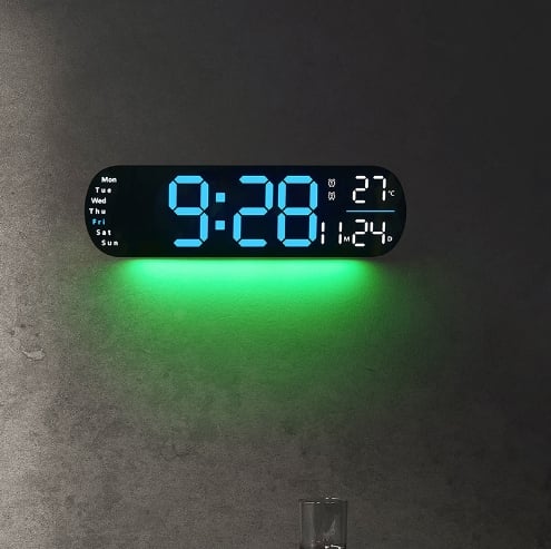 TimeLite™ - Verbesserte digitale Wanduhr mit großem Display