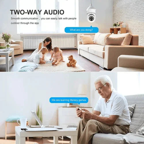 SafeView™ - Drahtlose Wifi Glühbirnenkamera Sicherheitskamera (50% Rabatt)