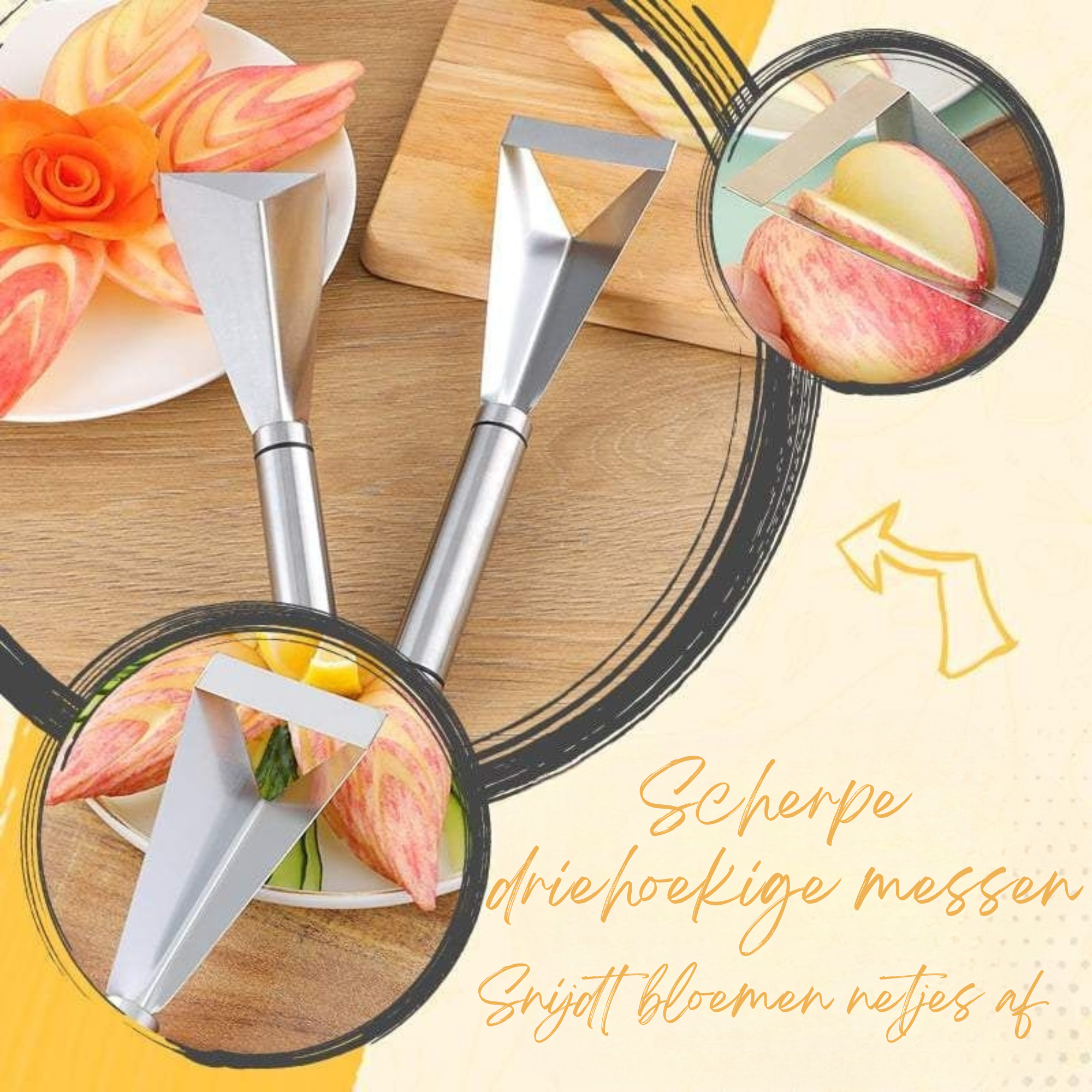 1+1 GRATIS | TriSlicer - Dreieckiger Obstschneider