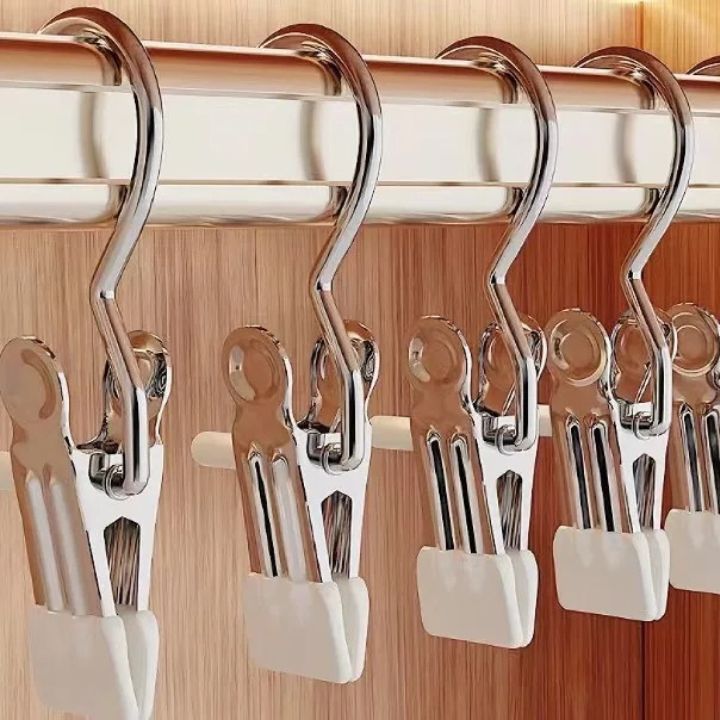 5+5 Gratis | Edelstahl-Kleiderclip – Robuste Hänger