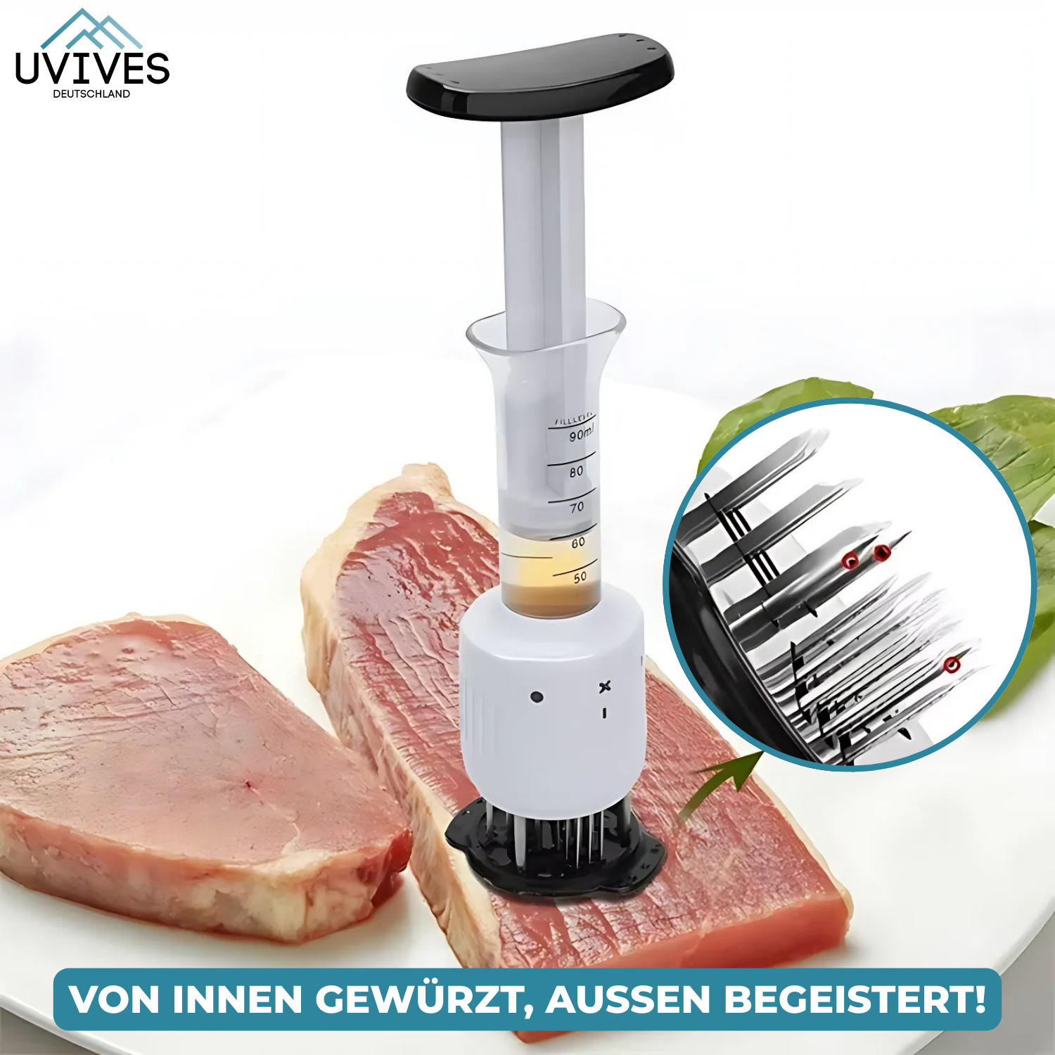 InjectaTender™ - 2 in 1 Zartmacher und Sauceninjektor
