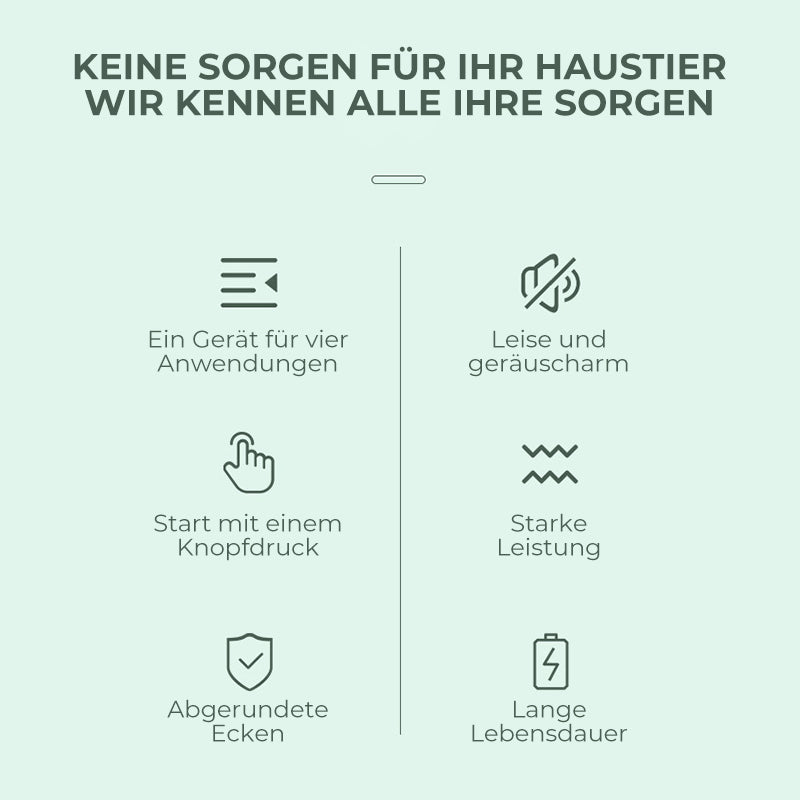 4-in-1 Haustier-Rasierer™ - Der kabellose Pfotenschneider für Haustiere!