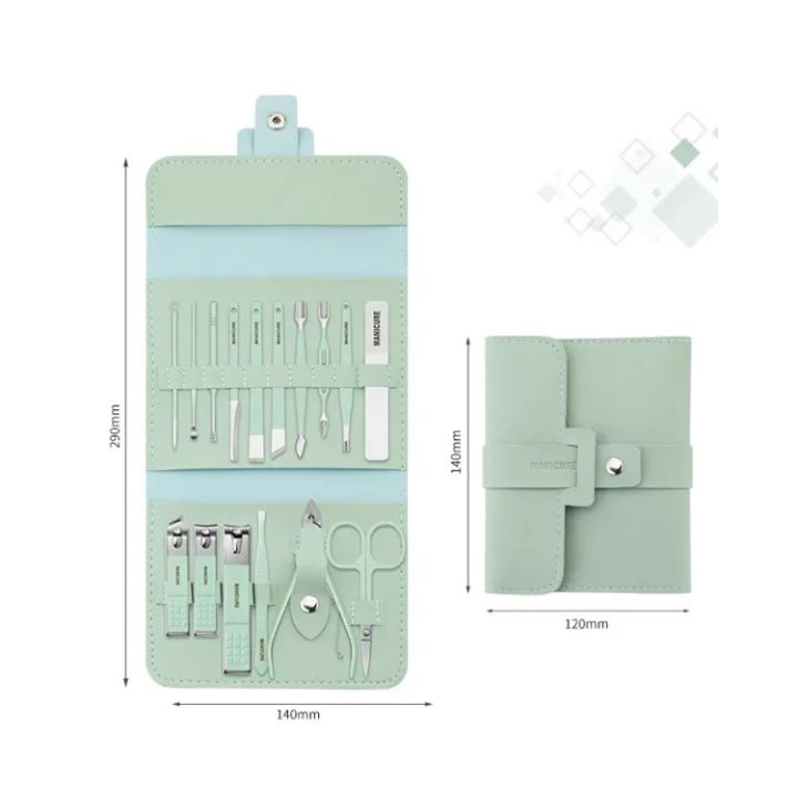 Faltbares Edelstahl-Nagelknipser-16-teiliges Set