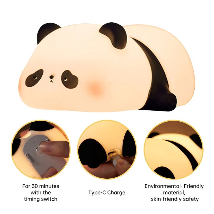 Panda Nachtlicht – Weiches, wiederaufladbares und vielseitiges