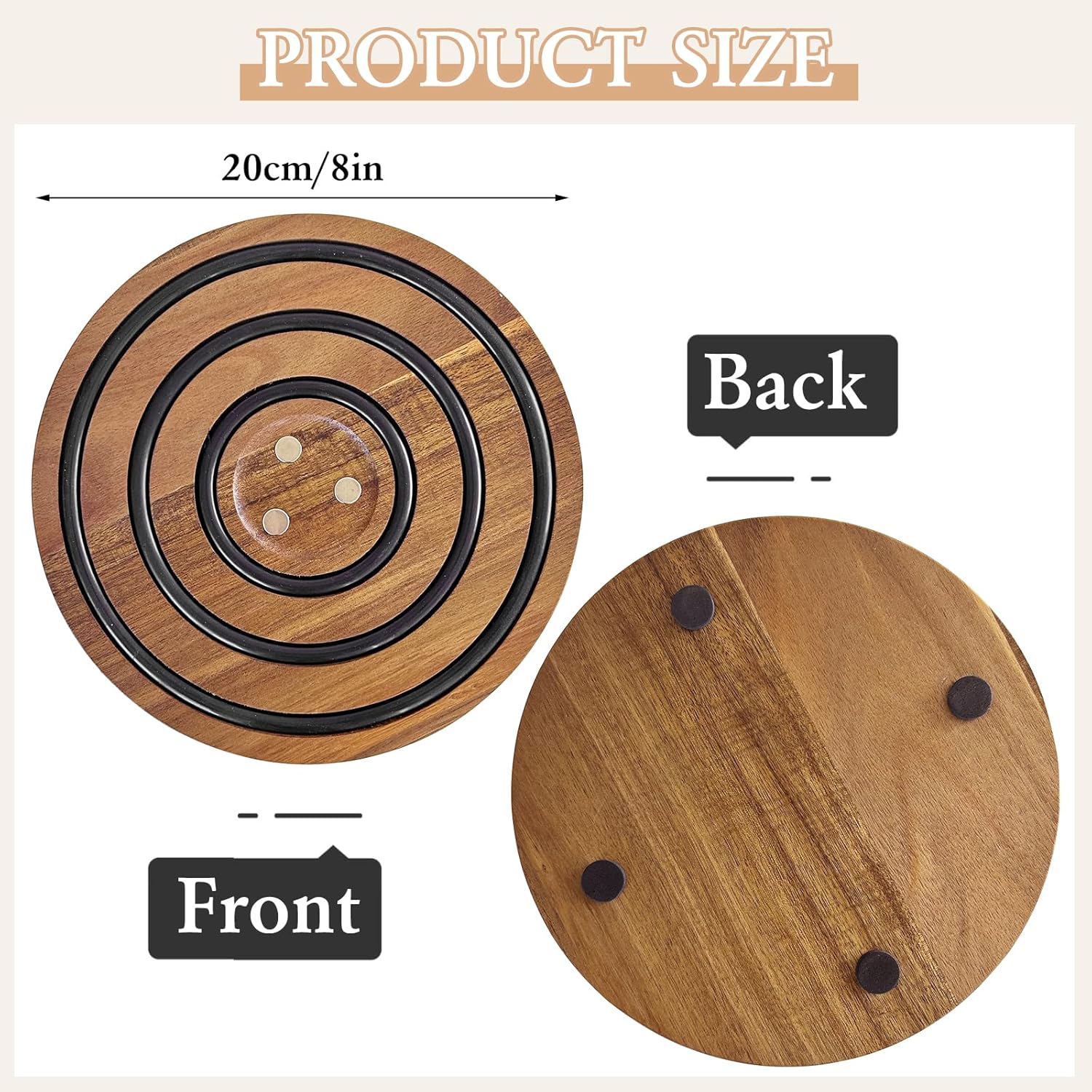 MagniWood™ | Magnetische Untersetzer aus Holz