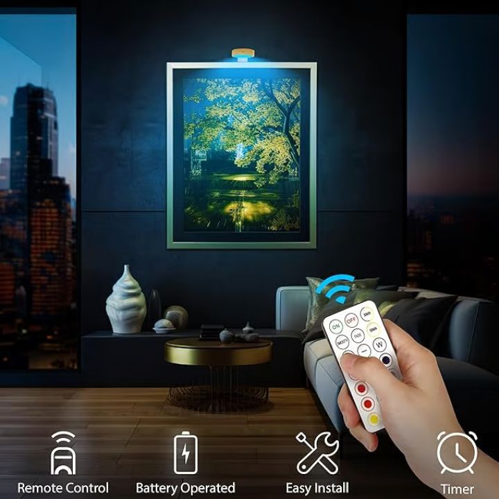 MoodBeam™ | Erhöhen Sie Ihre Kunstwerke mit dimmbarer RGB-Beleuchtung und einfacher Steuerung (1+2 GRATIS)