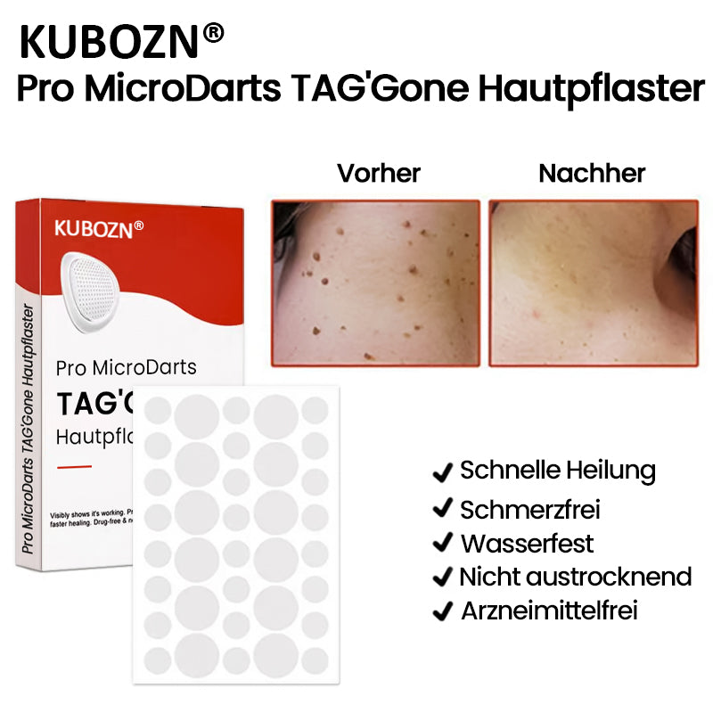 1+1 Gratis | DermiTag™ Pro MicroDarts TAG'Gone Hautpflaster zur Skin-Tag-Entfernung
