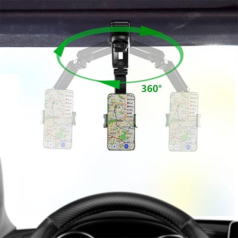 360° drehbare & ausziehbare Handyhalterung fürs Auto – Mit flexiblem Teleskoparm
