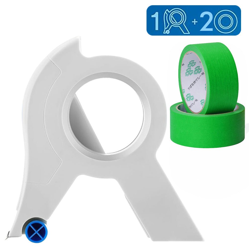 Malerklebeband-Applikator für perfekt gerade Farbkanten 1 Applikator + 2 Rollen Klebeband