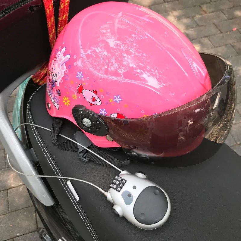 Diebstahlsicheres Teleskop-Drahtschloss für Fahrrad – Schutz für Koffer,Helm & Fahrrad