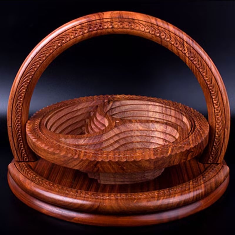 Carvelet™ - Handgemachte Holz geschnitzte Obstschale