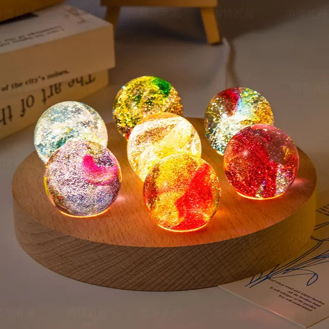 RainbowGlow™ - Kristallkugel-Nachtlicht mit 7 Sternen-Formation (50% RABATT)