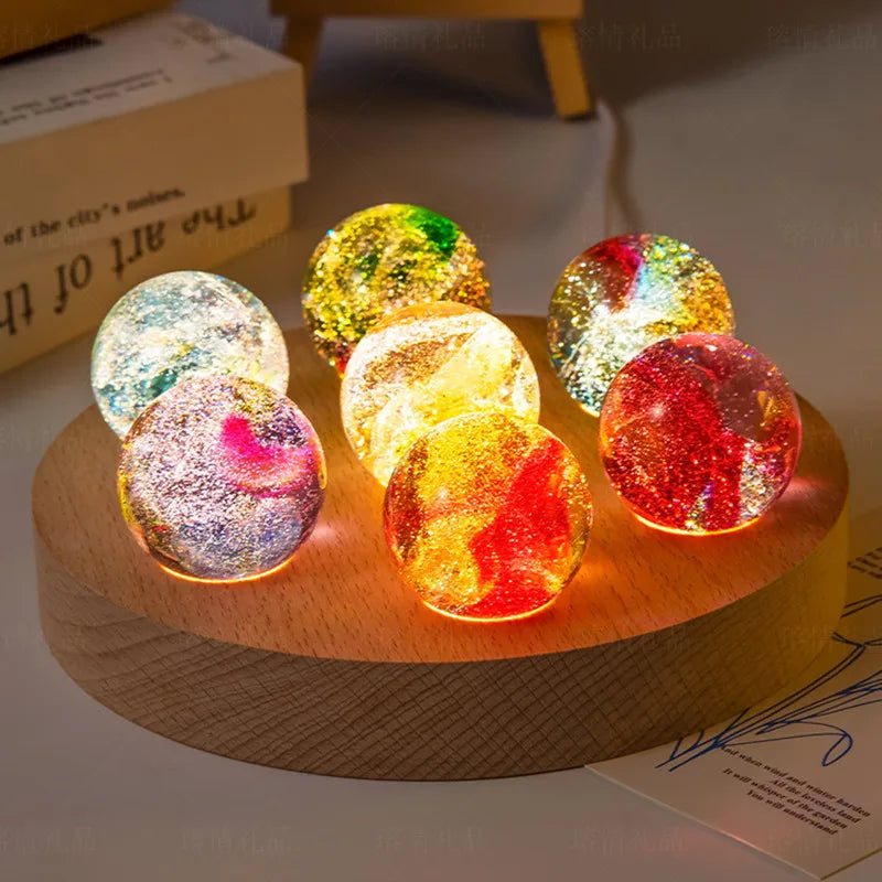 RainbowGlow™ - Kristallkugel-Nachtlicht mit 7 Sternen-Formation (50% RABATT)