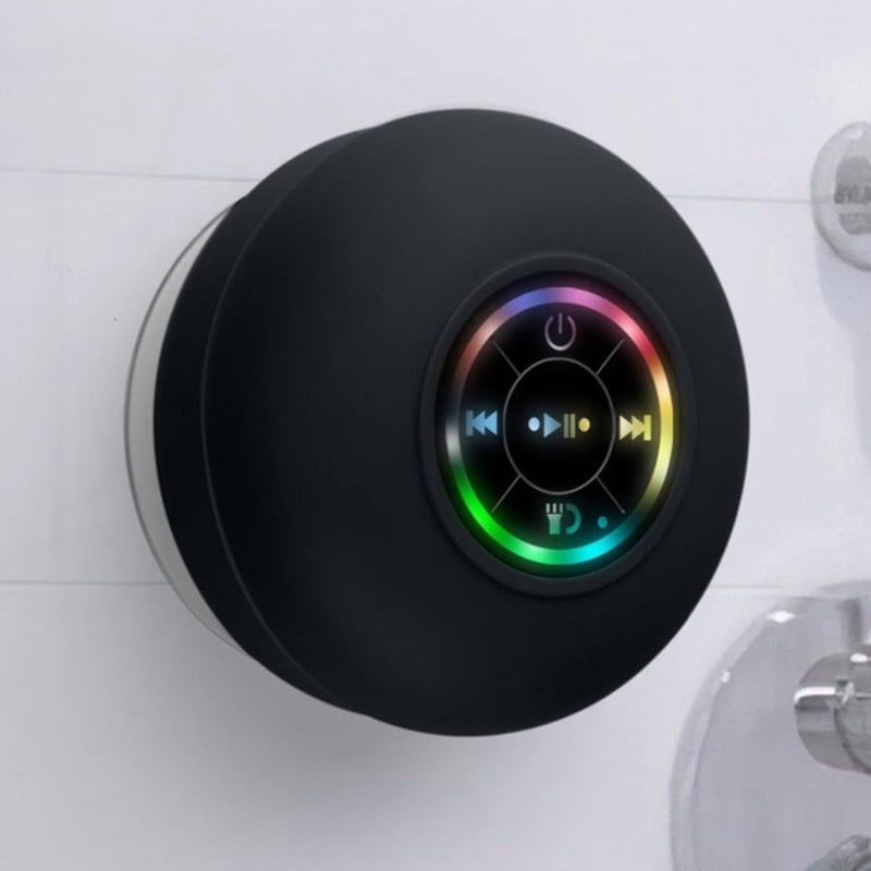Wasserdichter Bluetooth-Duschlautsprecher mit LED-Licht