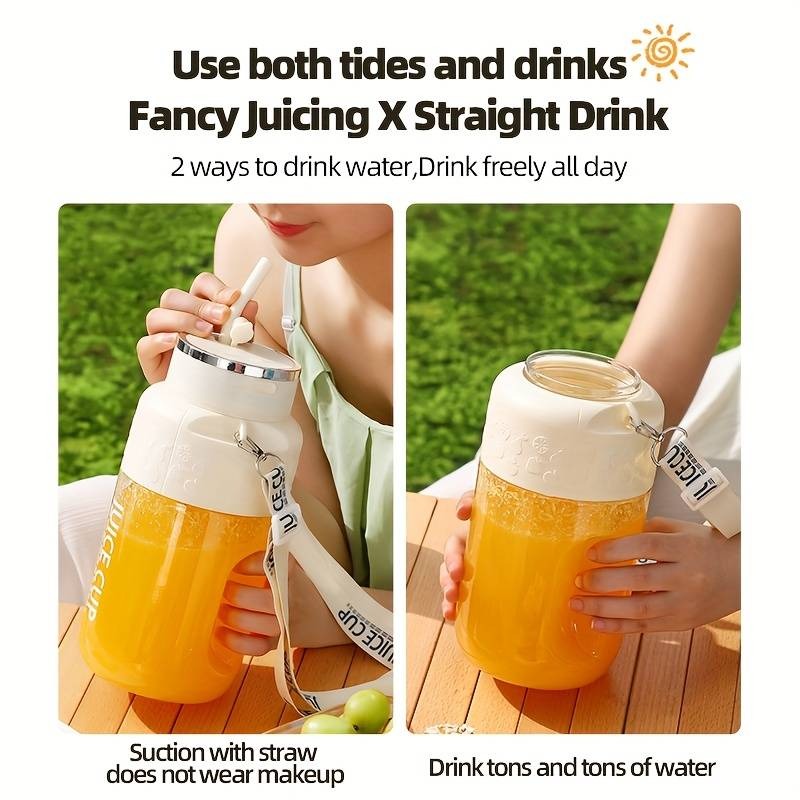1200ml Tragbarer Fruchtsaftmixer – Frische Mischung für Picknick, Fitness und Wanderungen