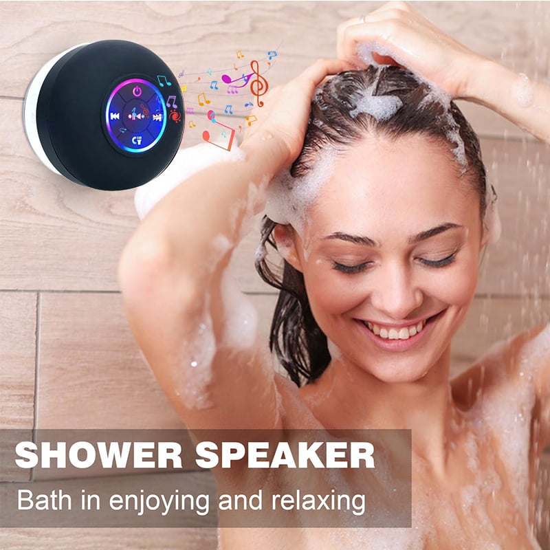 Wasserfester Bluetooth-Duschlautsprecher – Superstarkem Wand-Saugnapf
