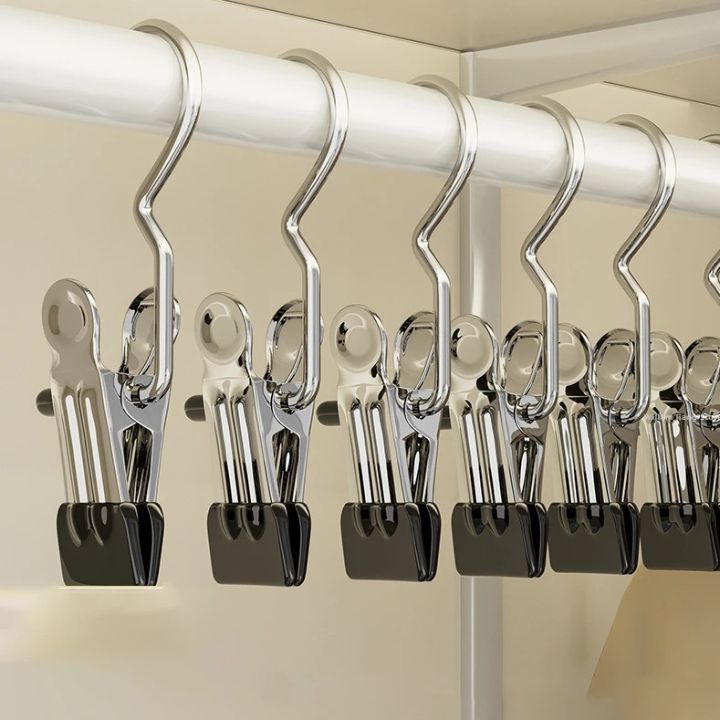 5+5 Gratis | Edelstahl-Kleiderclip – Robuste Hänger
