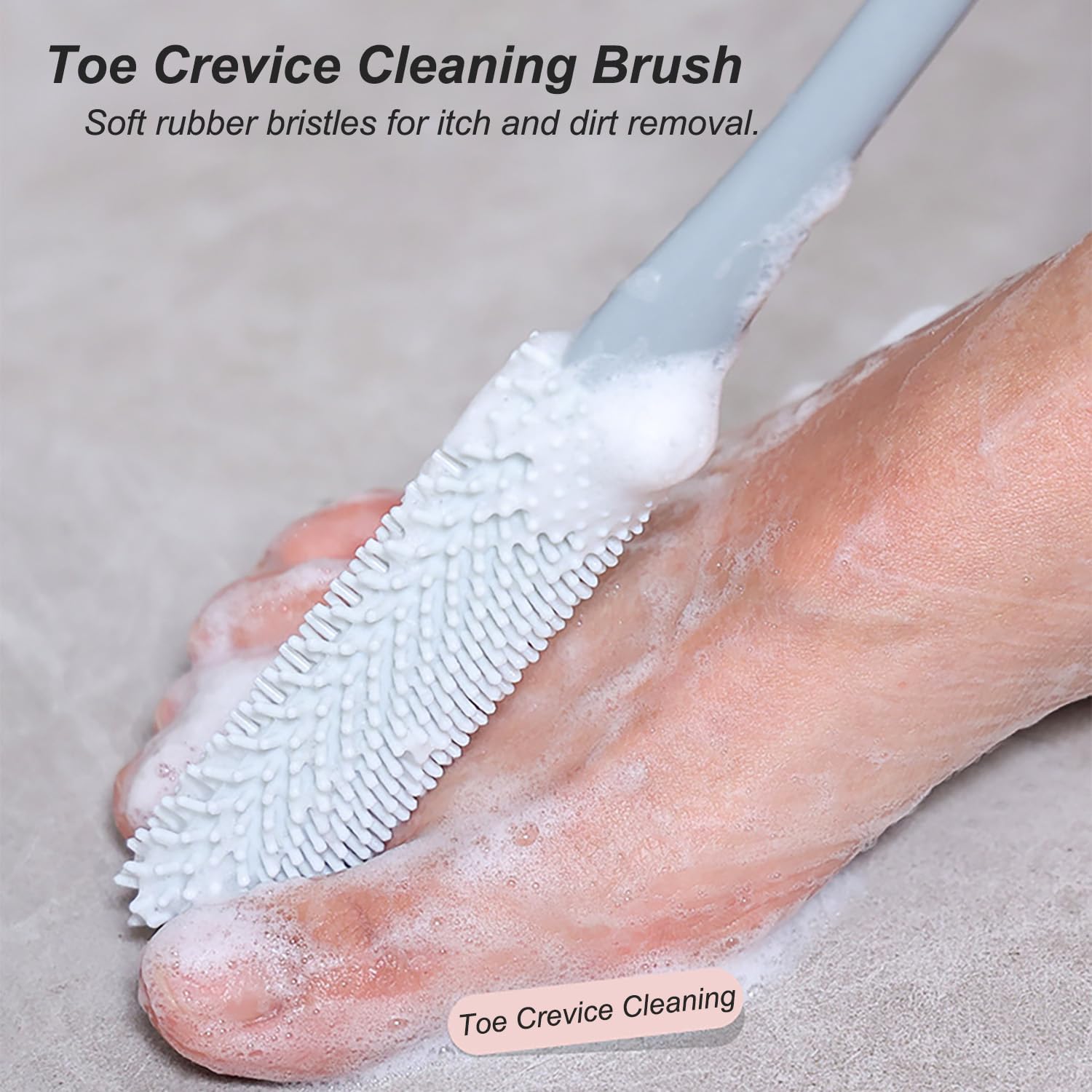 (2+2 Gratis) - CleanToe - Zehenzwischenraum-Reiniger - Weiche, sanfte Borsten für den Komfort Ihrer Zehen!