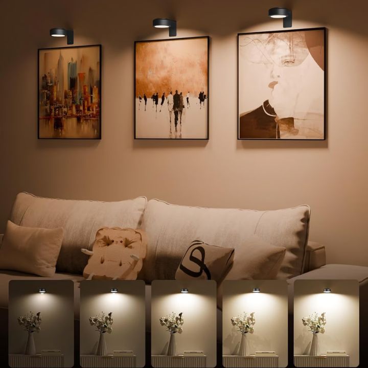 1+1 Gratis | Magnetische LED-Bilderleuchte – Dimmbar & wiederaufladbar