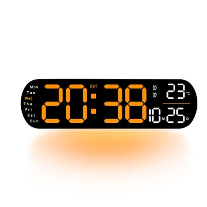 Digitale Wanduhr Großes LED-Display mit Fernbedienung