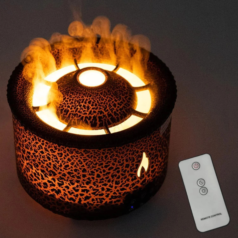 Vulkan-Ultraschall-Luftbefeuchter – Aromatherapie & LED-Licht