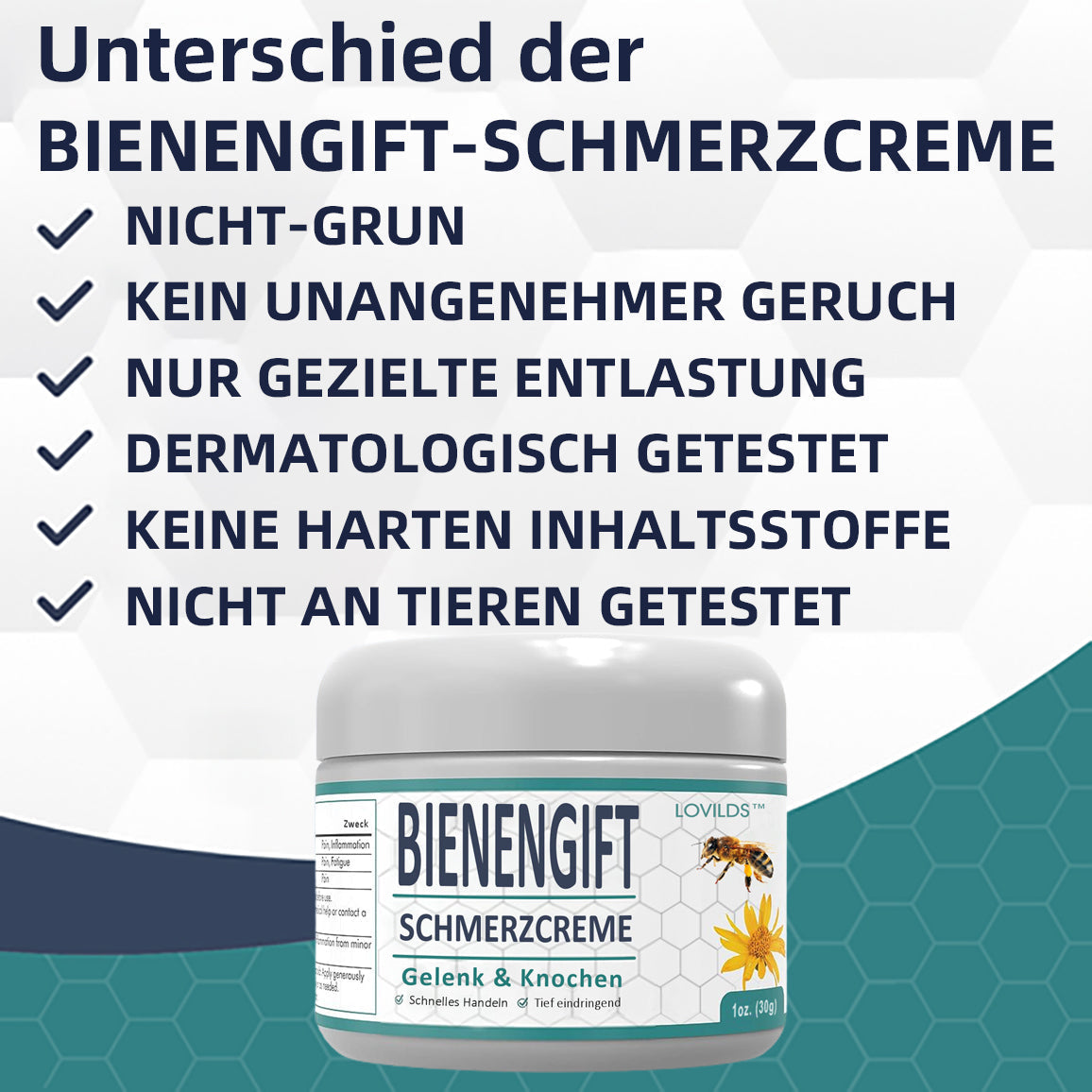 1+1 Gratis | Lovilds™ - Bienengift Schmerz und Knochenheilungscreme