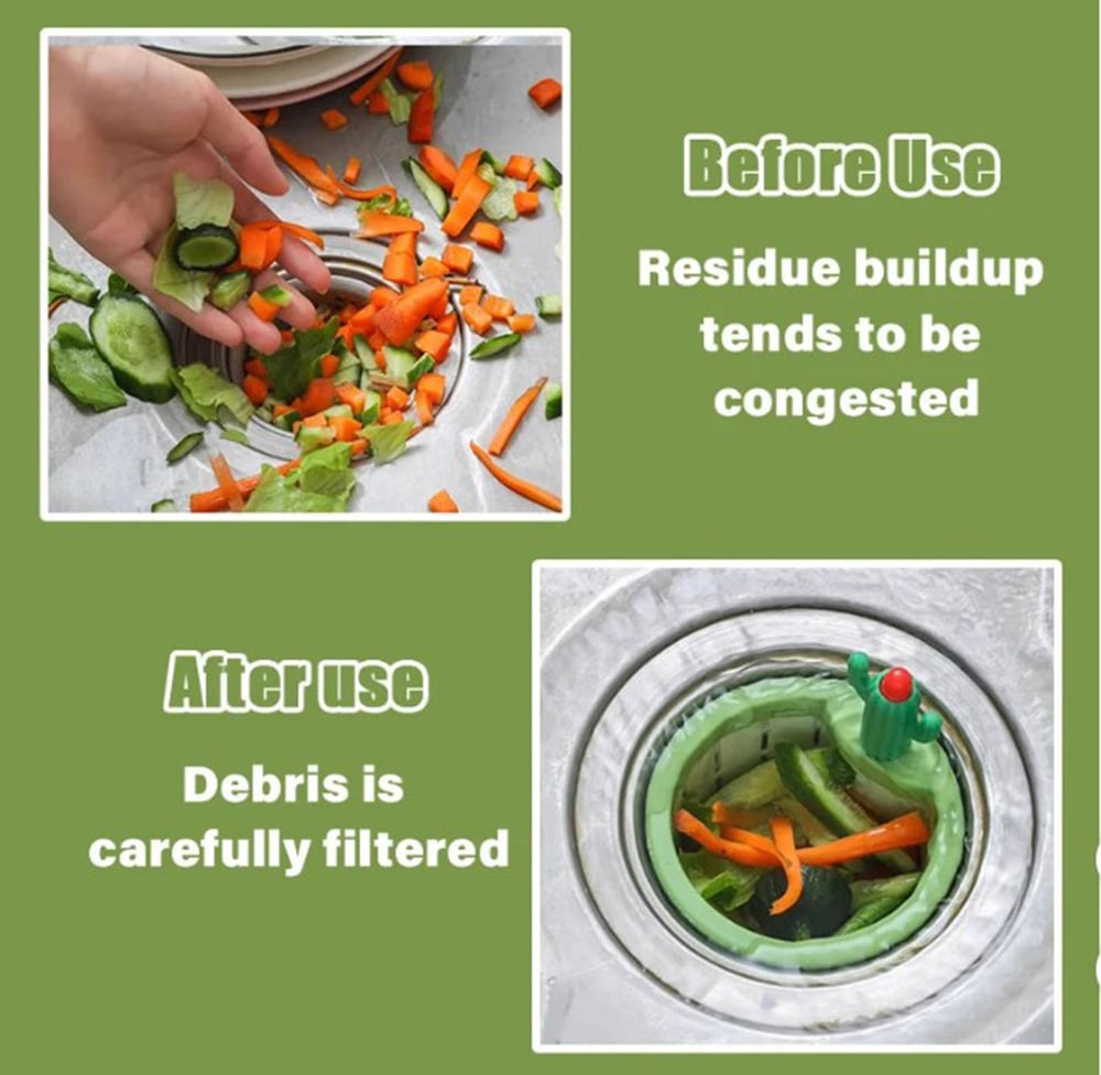 1+1 GRATIS | Supersüßes automatisches Spülbeckensieb – Cleveres Design, saubere Lösung