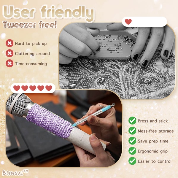 Gemify™ - Verziert Bastelprojekte sauber und glitzernd, ohne klebrige Finger