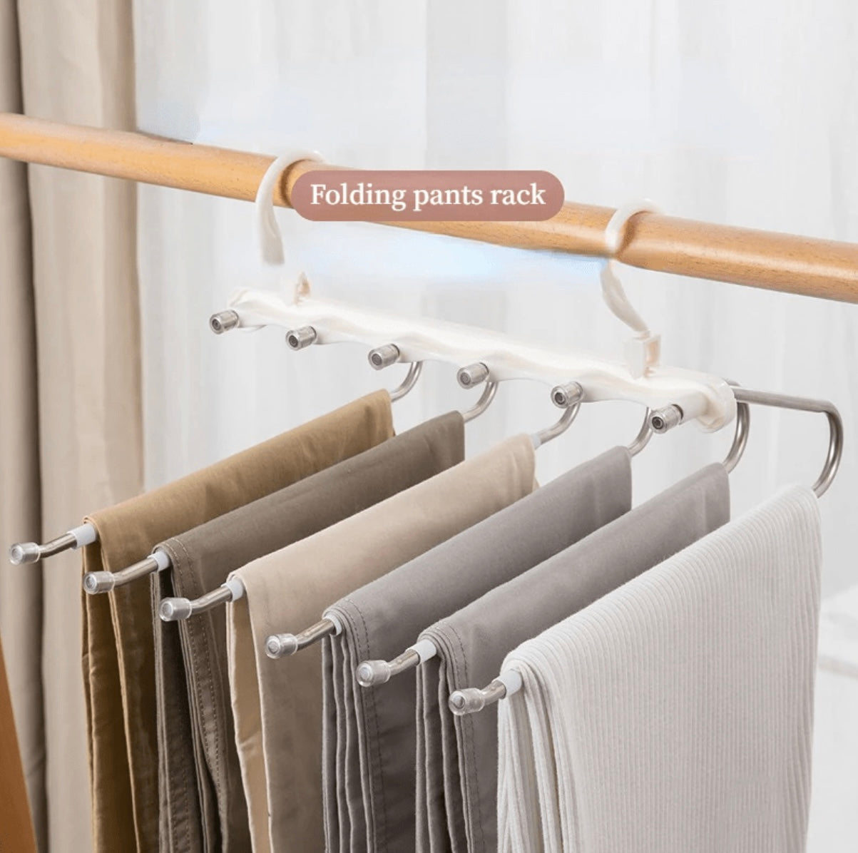 SteelSleek™ Hosenorganizer – Halten Sie Ihren Kleiderschrank jeden Tag faltenfrei und perfekt ordentlich