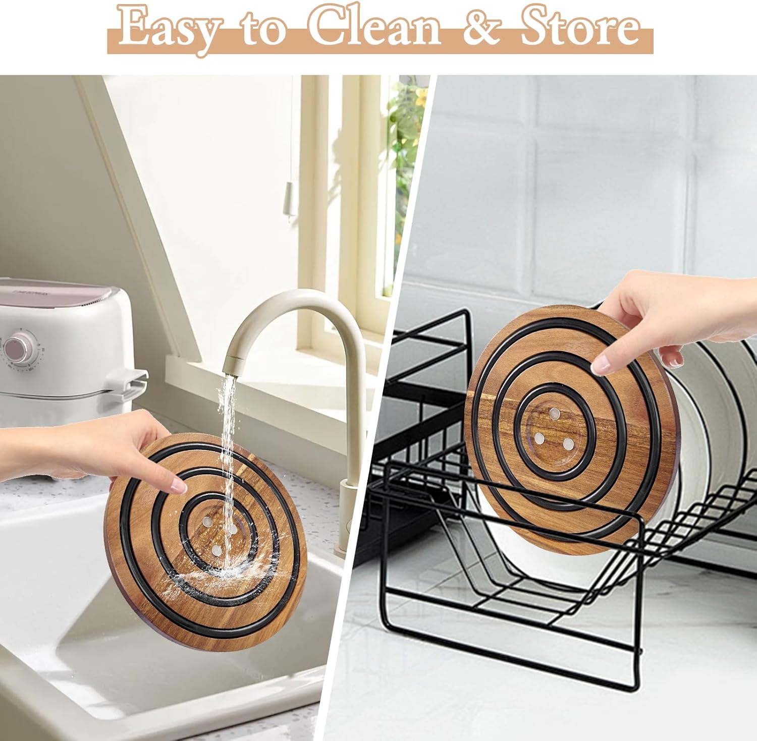 MagniWood™ - Magnetische Untersetzer aus Holz