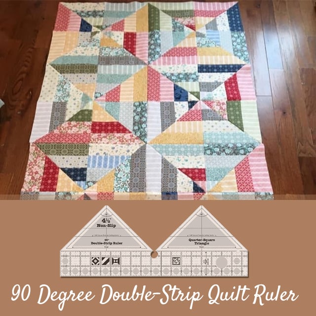 QuiltPro™ - 90-Grad Doppelstreifen-Steppmaß