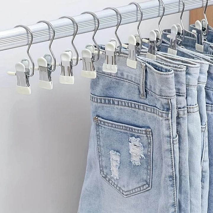 5+5 Gratis | Edelstahl-Kleiderclip – Robuste Hänger