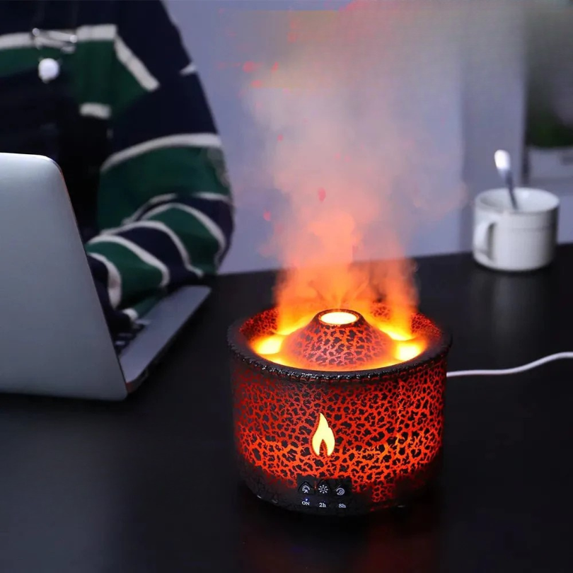 Vulkan-Ultraschall-Luftbefeuchter – Aromatherapie & LED-Licht
