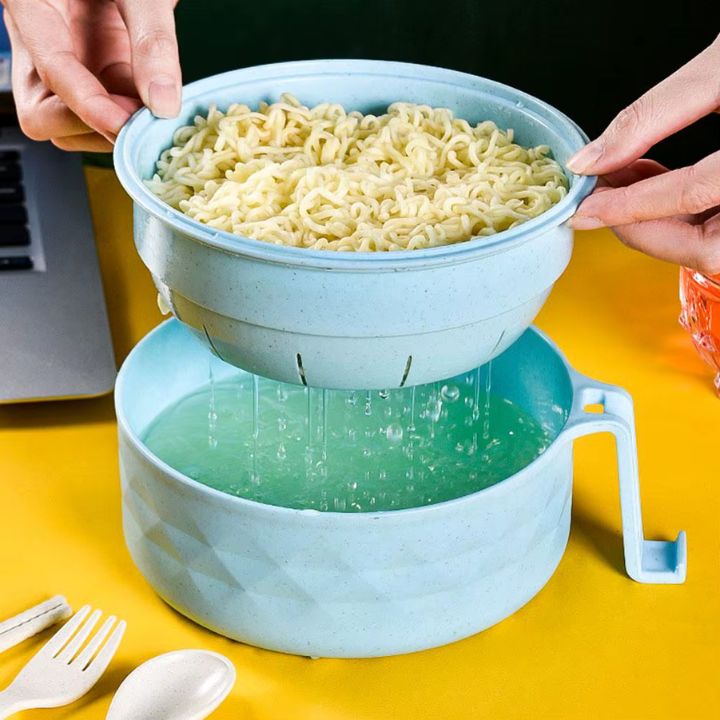 Mikrowellen-Ramen-Schüssel mit Sieb für einfaches Kochen