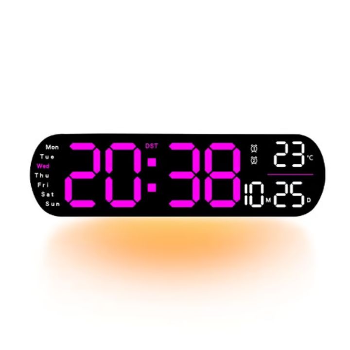 Digitale Wanduhr Großes LED-Display mit Fernbedienung