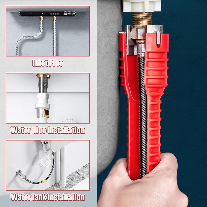 8-in-1 Waschbecken-Schlüssel | Unverzichtbares Sanitär-Werkzeug