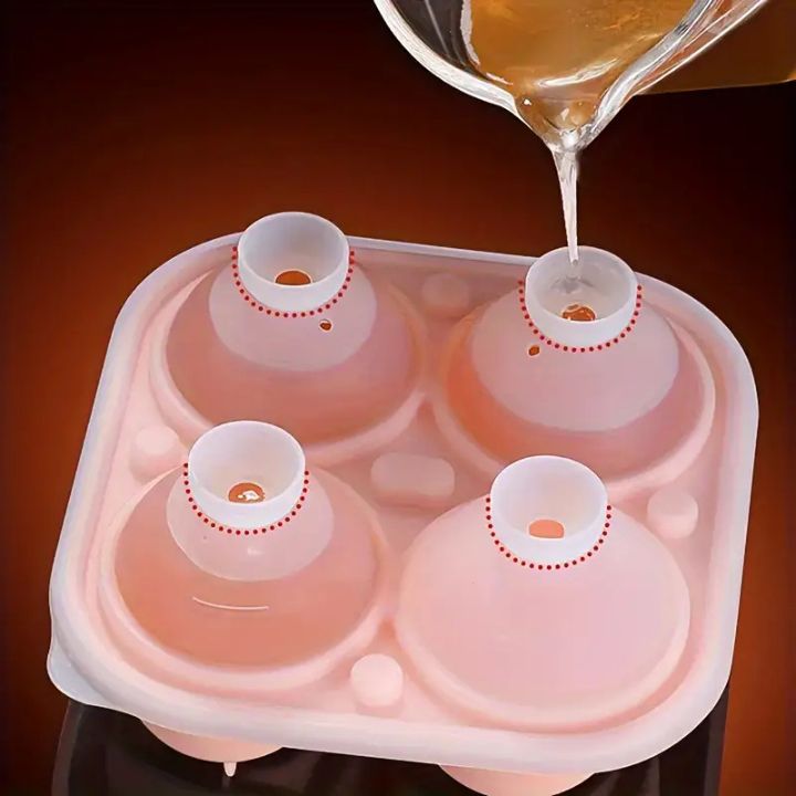 Rosen Eiswürfelform – 3D Silikon für elegante Eiswürfel (4 Gitter)