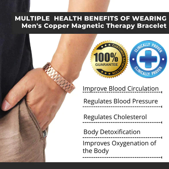 1+1 Gratis | Menheal™ - Reines Kupfer Magnetische Therapie Bioion-Armband