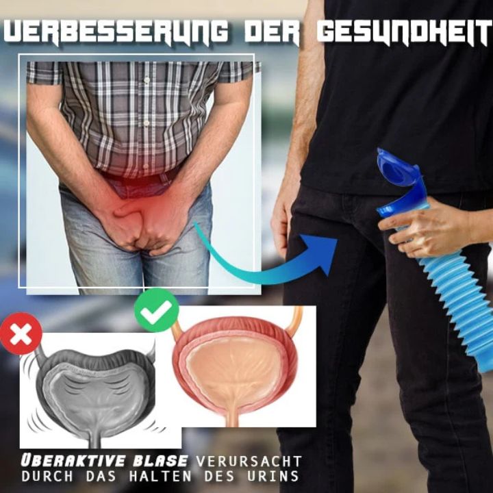 Tragbare Herren Taschentoilette™ | Diskret & Wiederverwendbar | Auslaufsicher | Kompakt für unterwegs